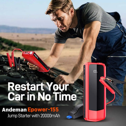 Audew 2000A  Portable Lithium Ion Jump Starter (Best For CONSUMER Vehicles)