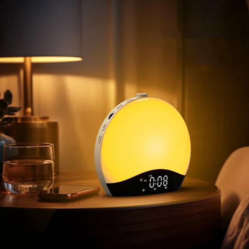 Smart Alarm Clock Wake Up Light Alarm Clock With Sunrise/Sunset Simulation Alarms FM Radio Snooze LED Atmosphere Night Light