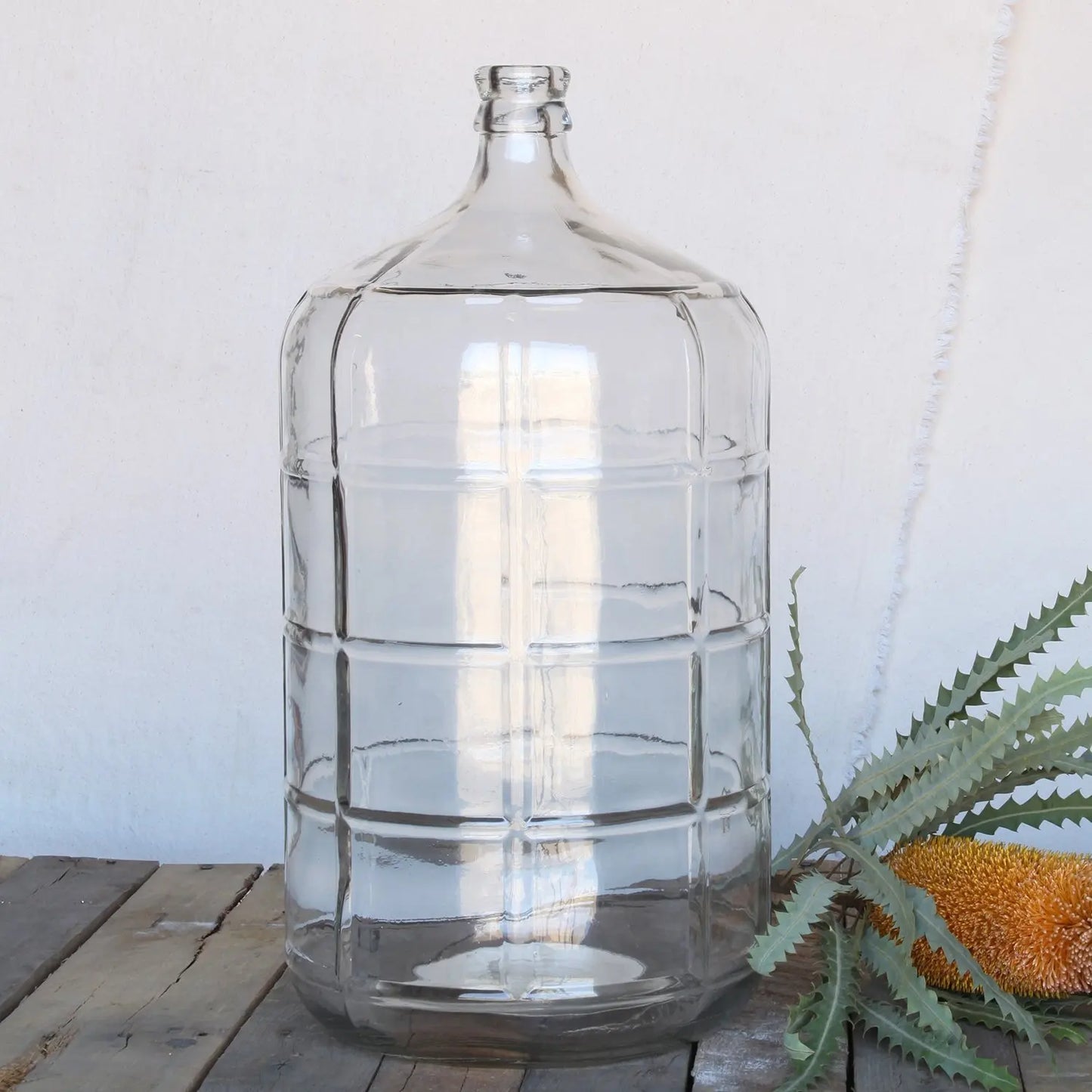 PURE PATH Retro 5-Gallon Glass Water Jug - MADE IN ITALY (Cap Sold Separately)